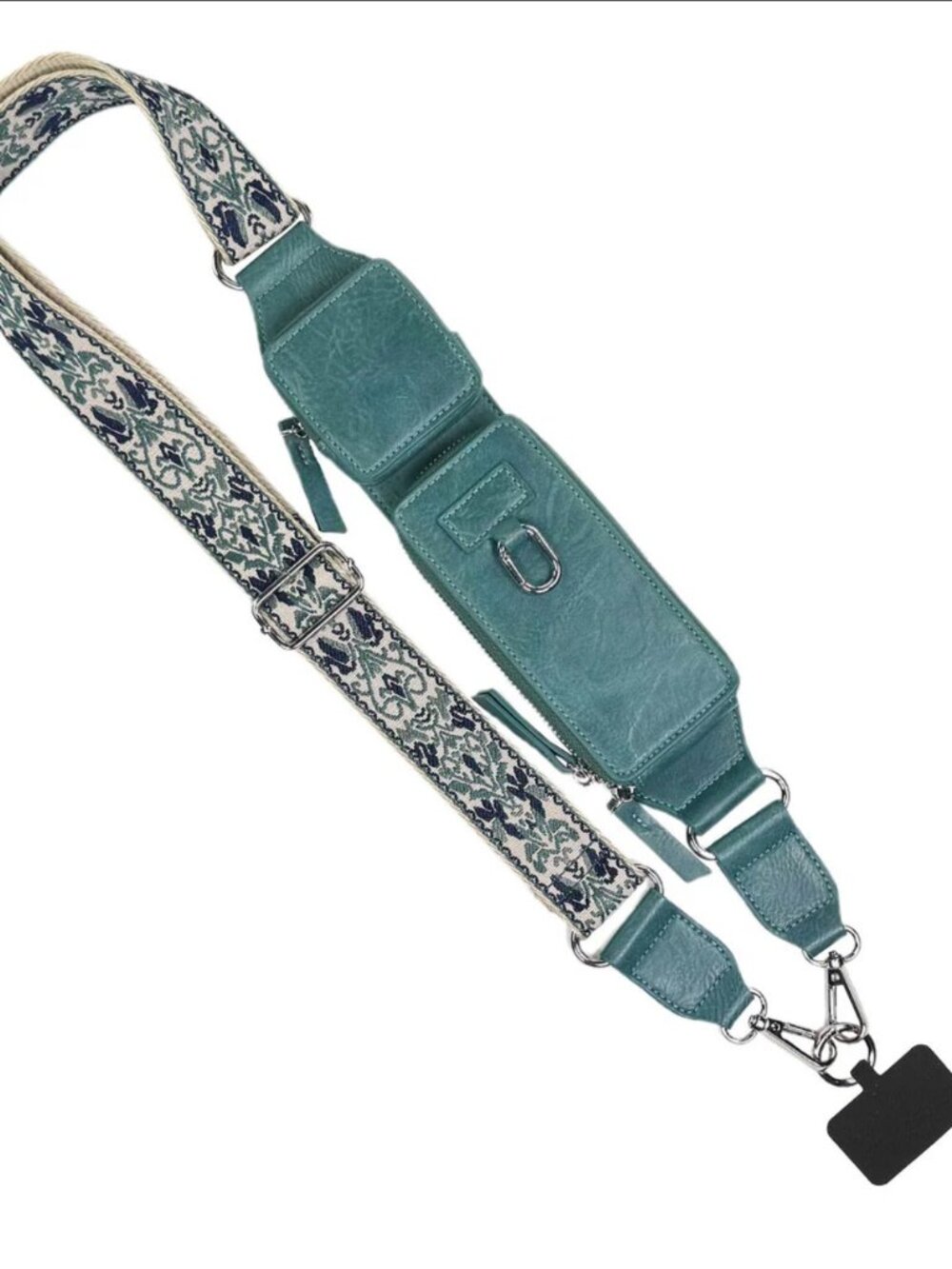 Zip & Clip RFID Strap Deep Sea Teal (Hardware: Silver)